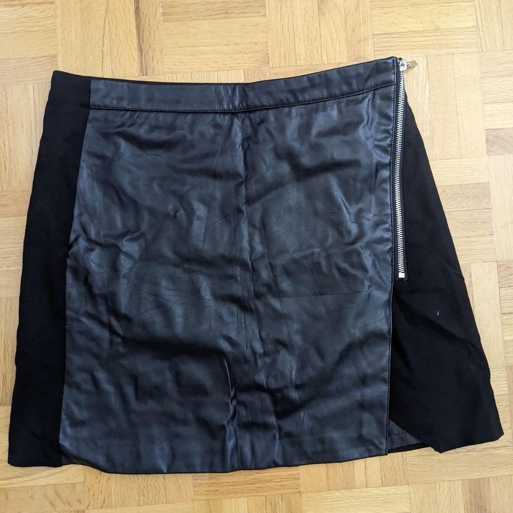 Faux leather skirt